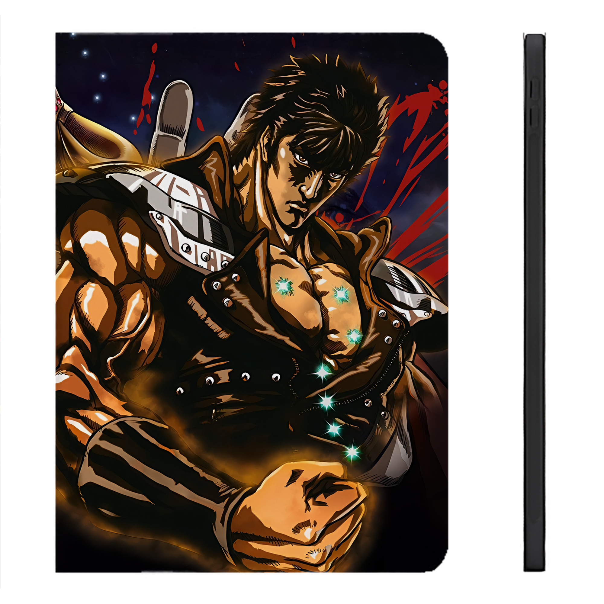 （画像用） 北斗の拳 Fist of the North Star IPadケース ペンホルダー付き ブックスタイルデザイン